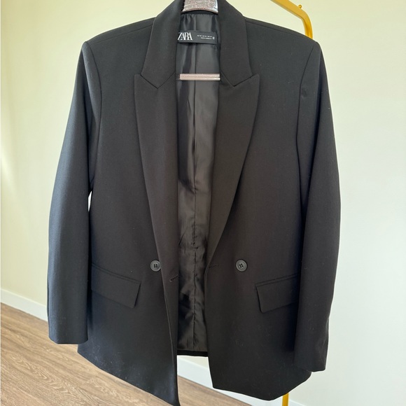 Black oversized Zara blazer size xs - Picture 4 of 6